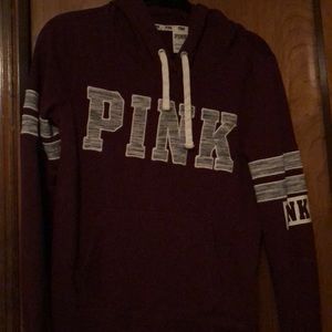 Maroon VS Pink Hooded Sweatshirt